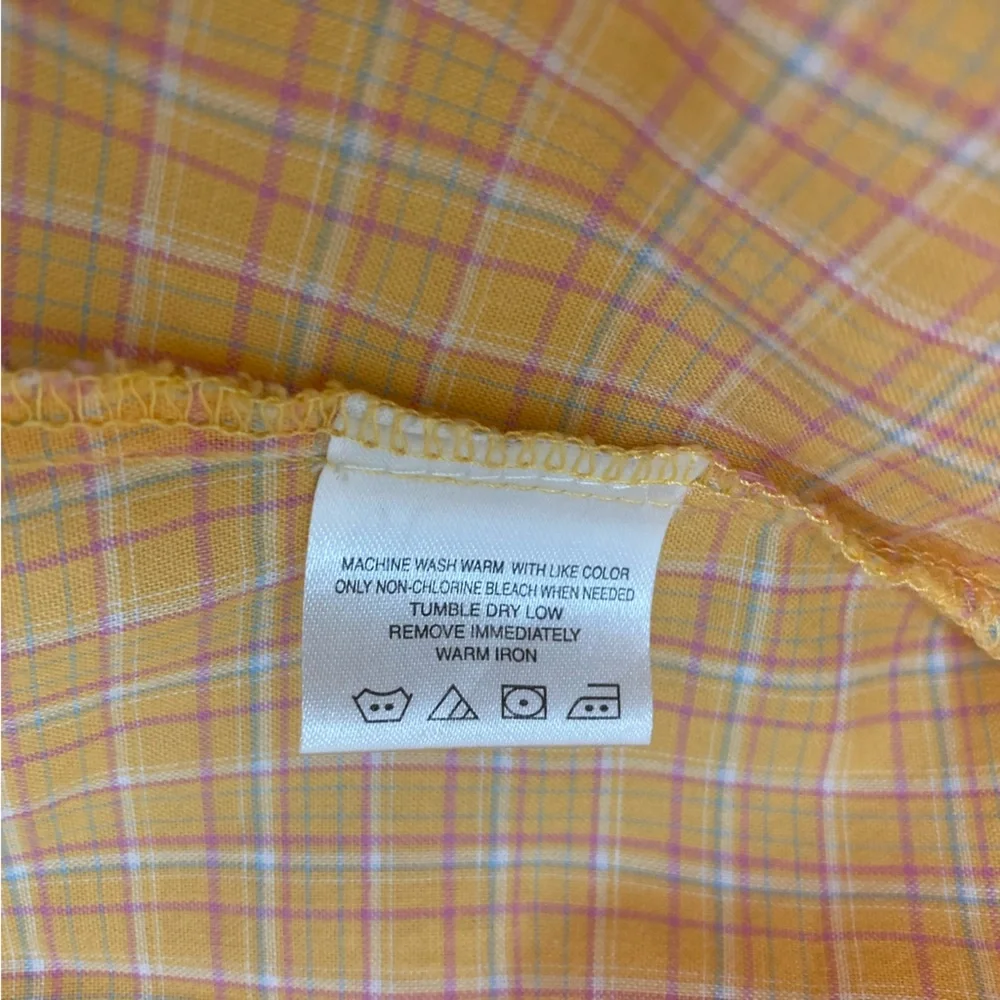 Orange with pink and aqua Wrangler Blues, Cotton, snaps, shirt Women’s XXL - Picture 6 of 7